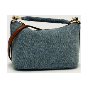 LAUREN RALPH LAUREN Jeansowa torebka na ramię Blaike mini | z dodatkiem skóry