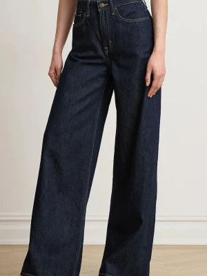 Lauren Ralph Lauren jeansy wide leg damskie granatowy
