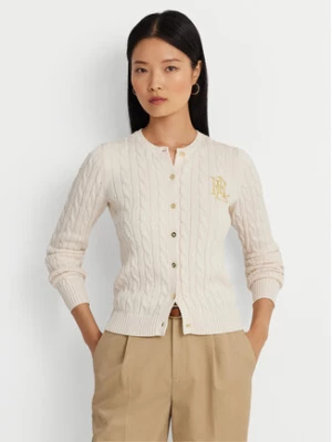 Lauren Ralph Lauren Kardigan 200932225001 Écru Slim Fit