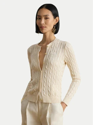 LAUREN RALPH LAUREN Kardigan 200P14040001 Kremowy Regular Fit