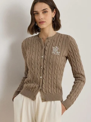 Lauren Ralph Lauren kardigan bawełniany kolor beżowy 200932225