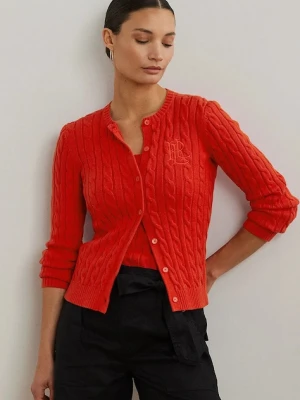 Lauren Ralph Lauren kardigan bawełniany kolor czerwony 200932225