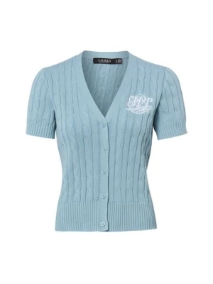 Lauren Ralph Lauren Kardigan damski Kobiety Bawełna niebieski,