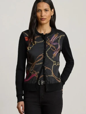 Lauren Ralph Lauren kardigan z bawełną damski kolor czarny lekki 200979651