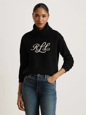 LAUREN RALPH LAUREN Kaszmirowy golf Jarmani | Loose fit czarny