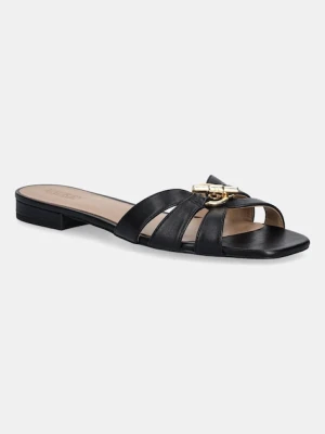 Lauren Ralph Lauren klapki skórzane Blike Slide czarny