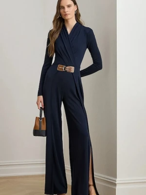 Lauren Ralph Lauren kombinezon kolor granatowy z dekoltem w szpic 200980218
