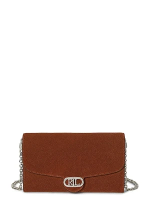 Lauren Ralph Lauren kopertówka zamszowa kolor brązowy 432980761