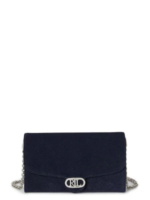 Lauren Ralph Lauren kopertówka zamszowa kolor granatowy 432980761