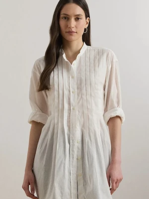 Lauren Ralph Lauren koszula bawełniana damska kolor biały relaxed z kołnierzykiem klasycznym 200970935