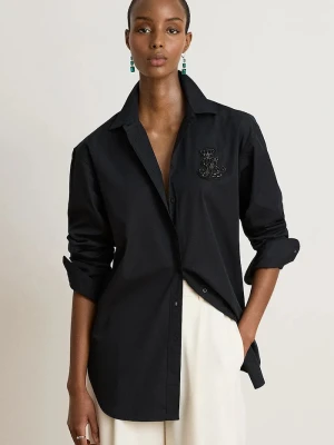 Lauren Ralph Lauren koszula damska bawełniana czarny