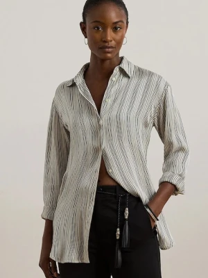 Lauren Ralph Lauren koszula damska kolor beżowy regular z kołnierzykiem klasycznym 200970812