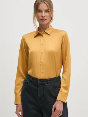 Lauren Ralph Lauren koszula damska kolor żółty regular z kołnierzykiem klasycznym 200918715