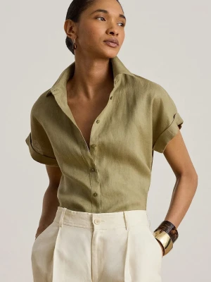 Lauren Ralph Lauren koszula damska lniana zielony