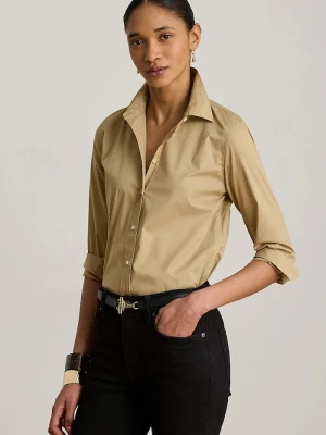 Lauren Ralph Lauren koszula damska z bawełną beżowy