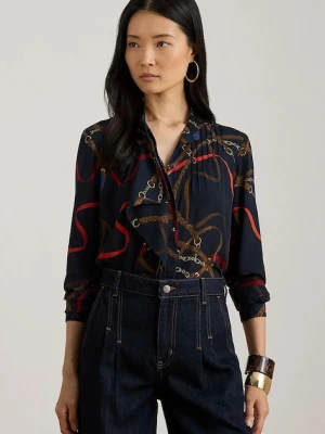 Lauren Ralph Lauren koszula damskie kolor granatowy regular 200P03553
