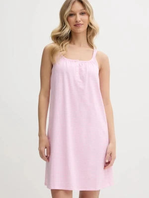 Lauren Ralph Lauren koszula nocna bawełniana damska kolor różowy bawełniana I812702