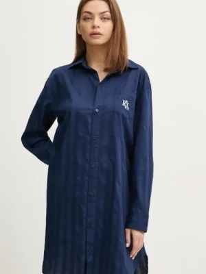 Zdjęcie produktu Lauren Ralph Lauren koszula nocna bawełniana kolor granatowy bawełniana ILN32305