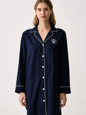 Lauren Ralph Lauren koszula nocna damska bawełniana granatowy