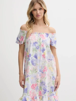 Lauren Ralph Lauren koszula nocna damska kolor multicolor bawełniana ILN22415