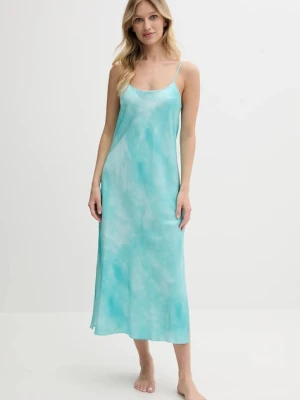 Lauren Ralph Lauren koszula nocna damska kolor turkusowy satynowa ILN02425