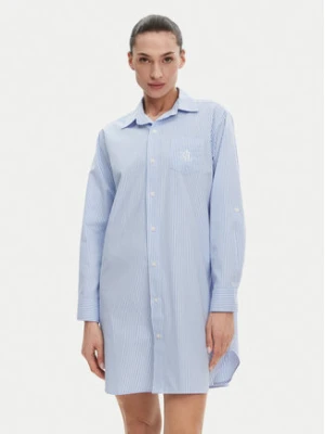 LAUREN RALPH LAUREN Koszula nocna ILN32315 Niebieski Relaxed Fit