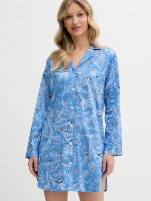 Lauren Ralph Lauren koszula piżamowa damska kolor niebieski ILN32399