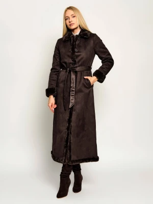 LAUREN RALPH LAUREN Kożuch | Regular Fit | shearling brązowy