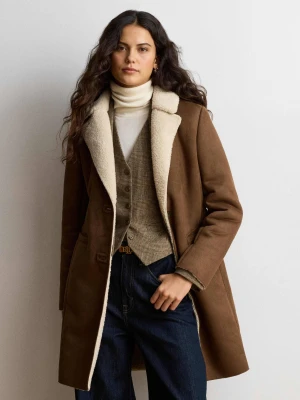 LAUREN RALPH LAUREN Kożuch | Straight fit | shearling brązowy
