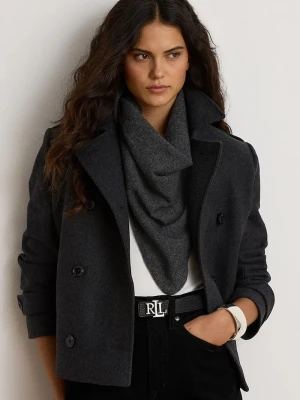 Lauren Ralph Lauren krótki płaszcz damski z wełną szary