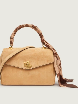 LAUREN RALPH LAUREN Kuferek + apaszka Farrah | zamsz beżowy