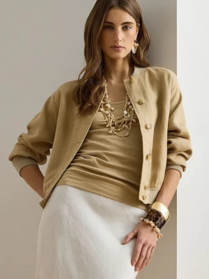 Lauren Ralph Lauren kurtka pilotka damska z lnem