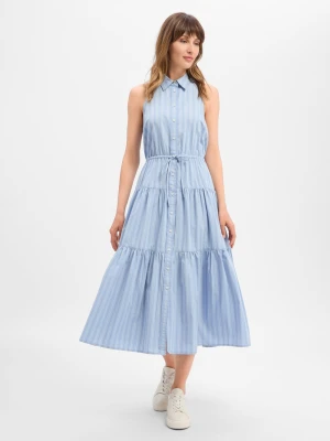 Lauren Ralph Lauren Letnia sukienka damska Kobiety Bawełna (100%) niebieski,