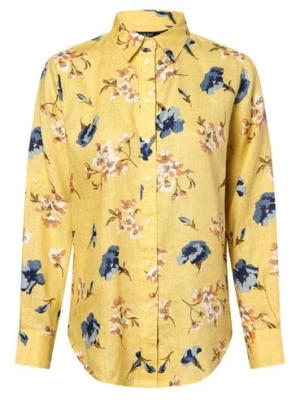 Lauren Ralph Lauren Lniana bluzka damska Kobiety len żółty|wielokolorowy wzorzysty,