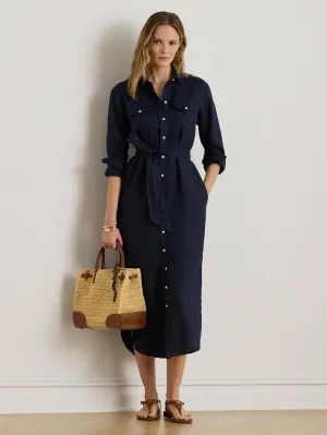 LAUREN RALPH LAUREN Lniana sukienka