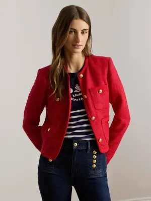 LAUREN RALPH LAUREN Lniany żakiet | Cropped Fit