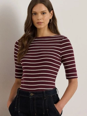 Lauren Ralph Lauren longsleeve damski kolor bordowy 200P03723