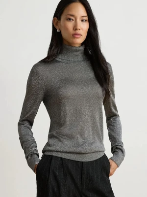 Lauren Ralph Lauren longsleeve damski z wiskozą szary
