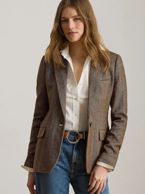 Lauren Ralph Lauren marynarka damska wełniana brązowy
