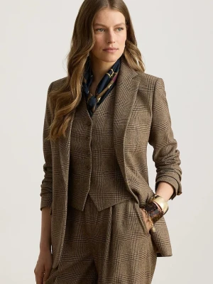 Lauren Ralph Lauren marynarka damska wełniana brązowy