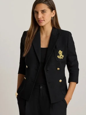 Lauren Ralph Lauren marynarka dwurzędowa bawełniana z elastanem