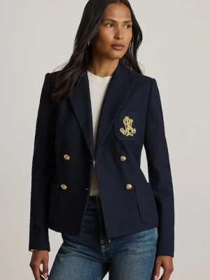 Lauren Ralph Lauren marynarka dwurzędowa bawełniana z elastanem