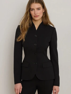 Lauren Ralph Lauren marynarka jednorzędowa damska z wełną czarny