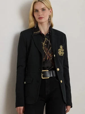 Lauren Ralph Lauren marynarka kolor czarny jednorzędowa gładka 200980022
