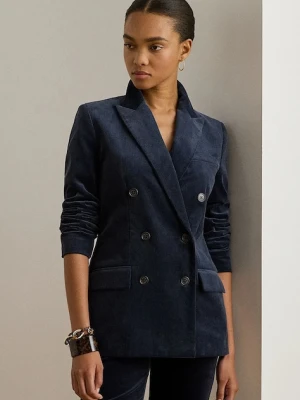 Lauren Ralph Lauren marynarka kolor granatowy dwurzędowa gładka 200P03549