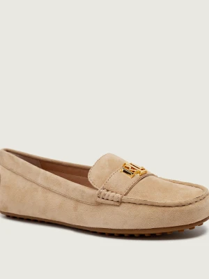 LAUREN RALPH LAUREN Mokasyny BARNSBURY | zamsz beżowy