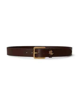 Lauren Ralph Lauren pasek damski skórzany brązowy