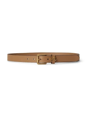 Lauren Ralph Lauren pasek damski skórzany brązowy