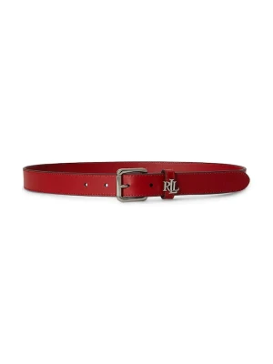 Lauren Ralph Lauren pasek damski skórzany czerwony