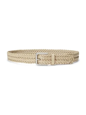 Lauren Ralph Lauren pasek skórzany damski kolor beżowy 412968766